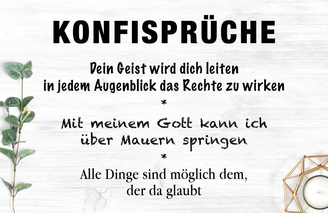 Konfisprüche - Sprüche zu Deiner Konfirmation - Individuelle Einladung