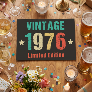 Einladung zum 50. Geburtstag: Vintage 1976