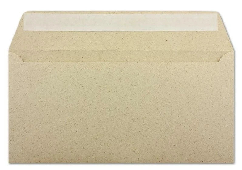 Briefumschläge DIN Lang - Graspapier (110 x 220 mm)