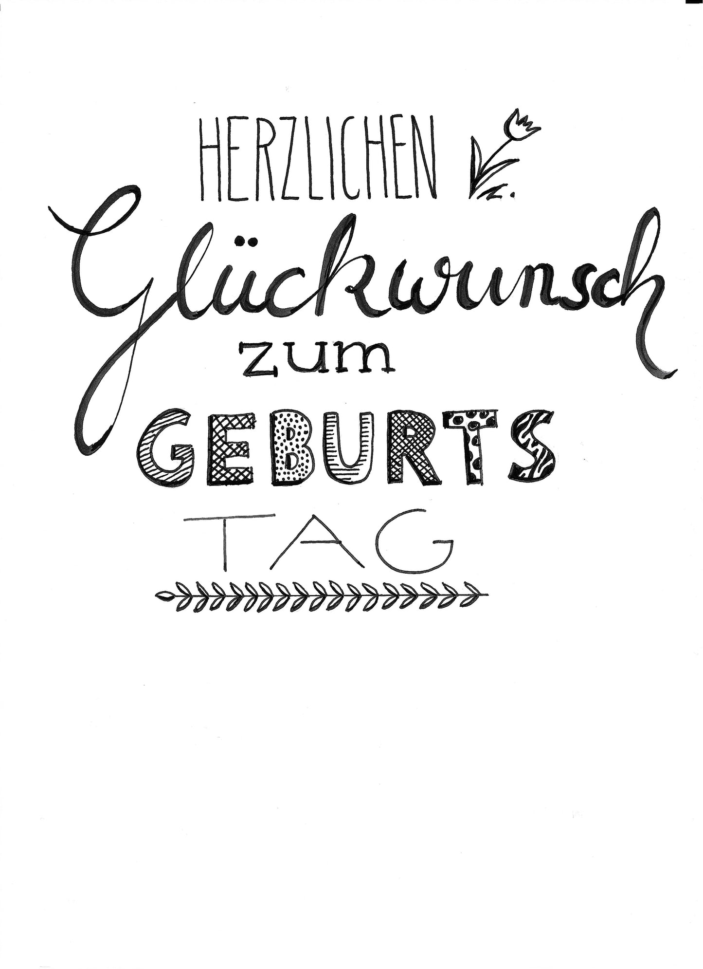 Geburtstagskarte: Herzlichen Glückwunsch