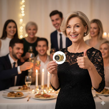 Bierdeckel Einladung zum 60. Geburtstag: Champagner Korken - Individuelle Einladung