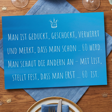 Man ist geduckt, geschockt, verwirrt und merkt, dass man schon .. 60 wird.