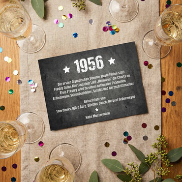 Einladung zum 70. Geburtstag: Ereignisse aus dem Jahr 1956 - Individuelle Einladung