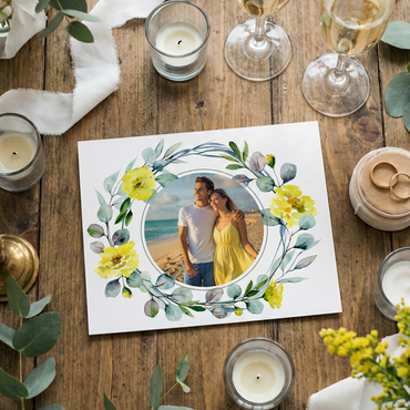 Einladung Hochzeit Frühlingszauber – Romantische Karten zur Hochzeit mit Foto & Pastellfarben - Individuelle Einladung
