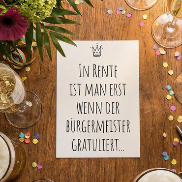 Ruhestand Einladung – Lustige Einladungskarten für Rentenfeier & Abschiedsfeier - Individuelle Einladung