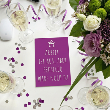 Ruhestand Einladung – Lustige Einladungskarten zur Rentenparty mit Prosecco Spruch - Individuelle Einladung