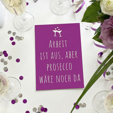 Ruhestand Einladung – Lustige Einladungskarten zur Rentenparty mit Prosecco Spruch - Individuelle Einladung