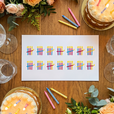 Einladung zum 70. Geburtstag: Kerzen Strichliste - Individuelle Einladung