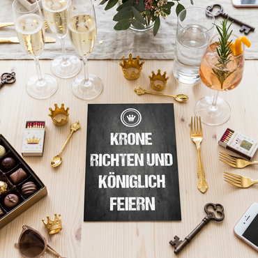 Einladung zum Geburtstag: Krone richten und königlich feiern
