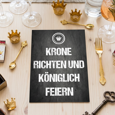 Einladung zum Geburtstag: Krone richten und königlich feiern - Individuelle Einladung