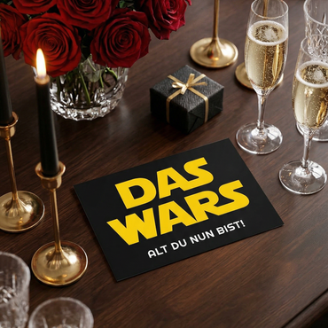 Glückwunschkarte Das Wars – Lustige Geburtstagskarte Yoda Sprache Postkarte