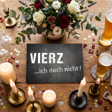 Einladung zum 40. Geburtstag: VIERZ ...ich doch nicht!
