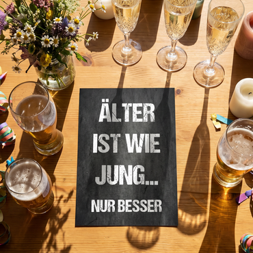 Einladung Geburtstag lustig – Originelle Einladung zum runden Geburtstag: Älter ist wie jung