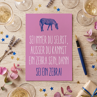 zebra geburtstag grußkarte
