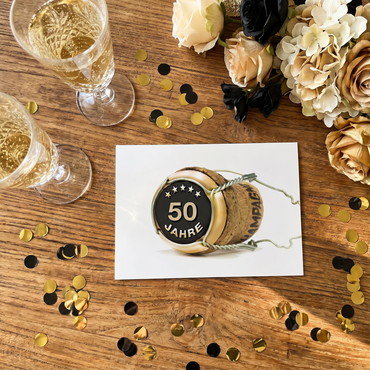 50 Geburtstag Champagner Korken