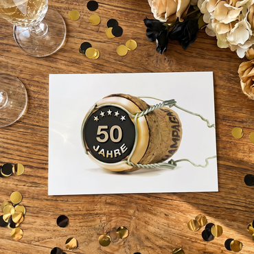 50 Geburtstag Champagner Korken