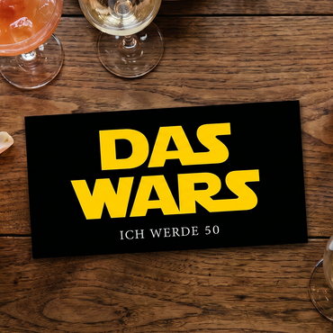 Einladung Zum 50. Geburtstag, Star Wars Logo: Das Wars - Individuelle Einladung