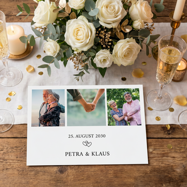 Einladung Goldene Hochzeit – Liebevolle Hochzeit Einladungskarten mit Foto Personalisieren
