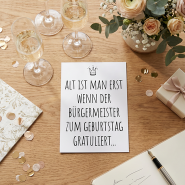 Einladung zum Geburtstag: Bürgermeister - Individuelle Einladung