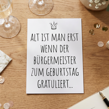Einladung zum Geburtstag: Bürgermeister - Individuelle Einladung