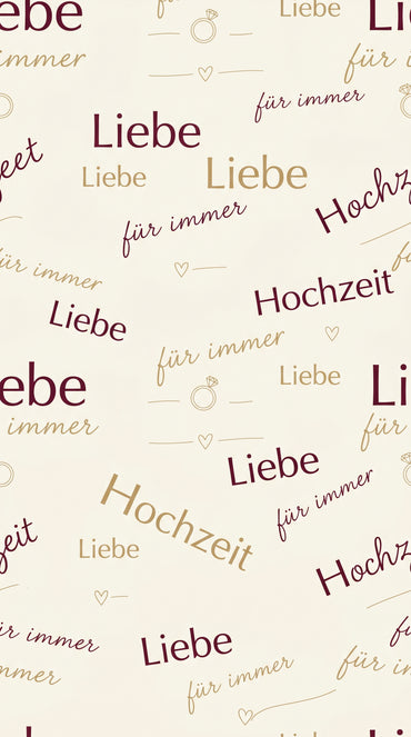 Elegantes Geschenkpapier Hochzeit und Liebe 1 Bogen Elegante Typographie