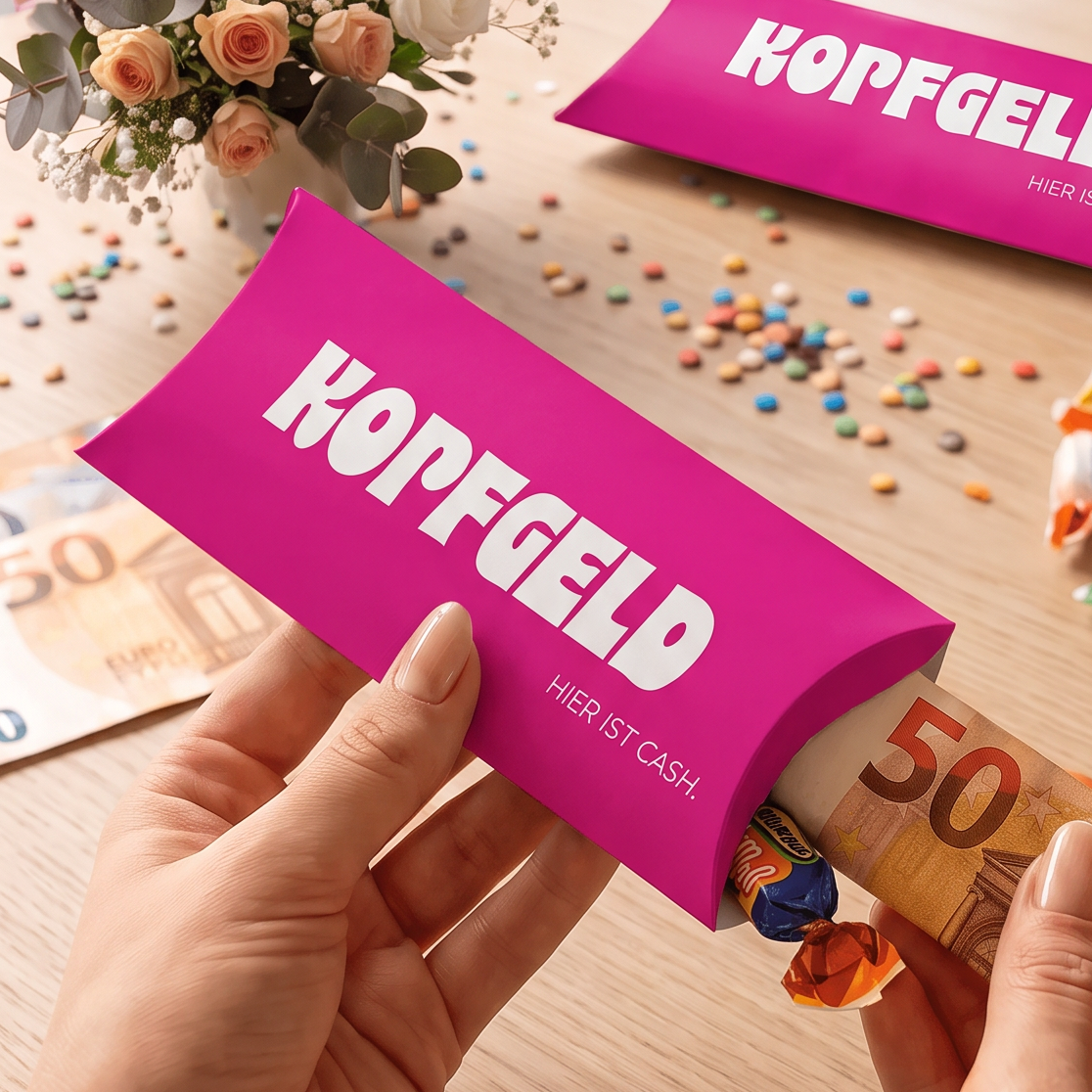 Geldgeschenk Verpackung Geburtstag – Kopfgeld | Hier ist Cash