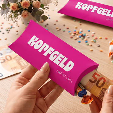 Geldgeschenk Verpackung Geburtstag – Kopfgeld | Hier ist Cash