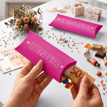 Geldgeschenk Verpackung Hochzeit – Flitterwochen-Kasse | Lustiges Geldgeschenk
