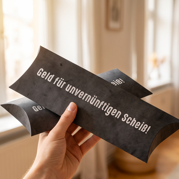 Geldgeschenk Verpackung „Geld für unvernünftigen Scheiß“ | Lustiges Geldgeschenk