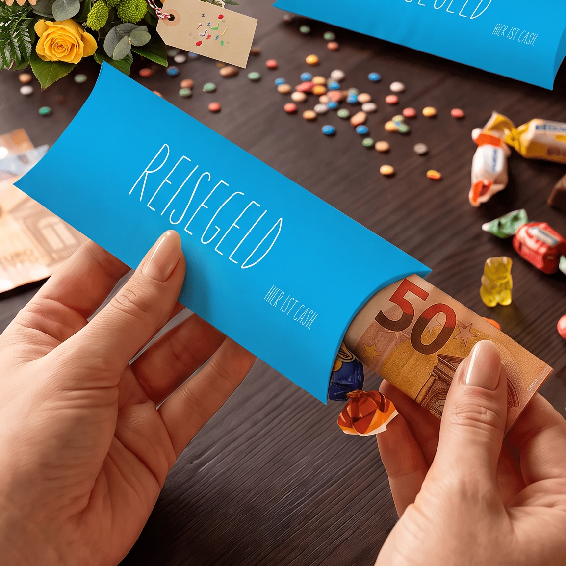 Geldgeschenk Verpackung Geburtstag – Reisegeld | Hier ist Cash