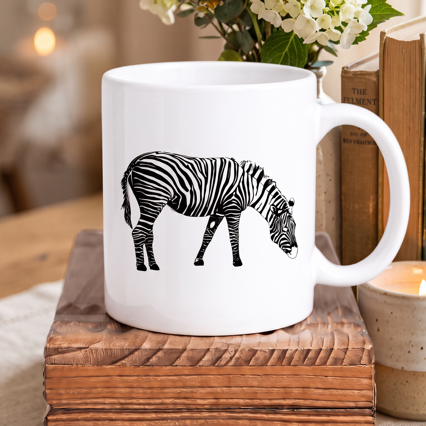 Lustige Keramik-Tasse mit Zebra | Geschenkidee für Zebra Lover