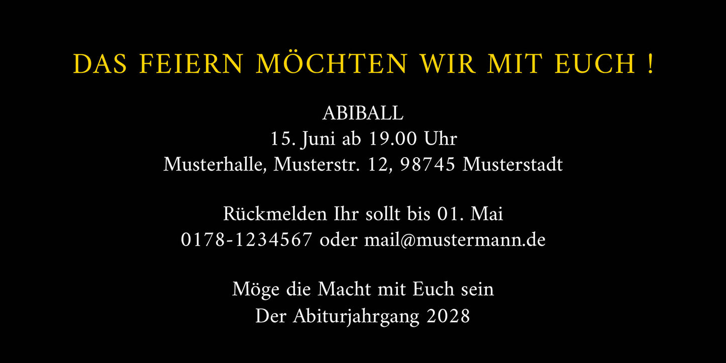 Einladung zum Abiball: Das Wars