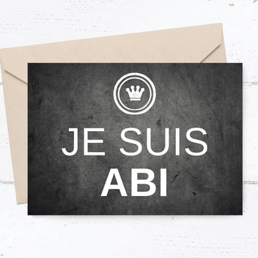 Abiball Einladung – Elegante Abitur Einladungskarte mit französischem Flair & Retro Design - Individuelle Einladung