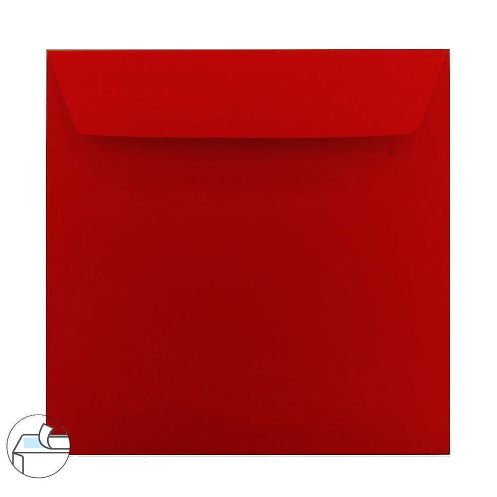 Briefumschläge Quadratisch - Weinrot (155 x 155 mm)