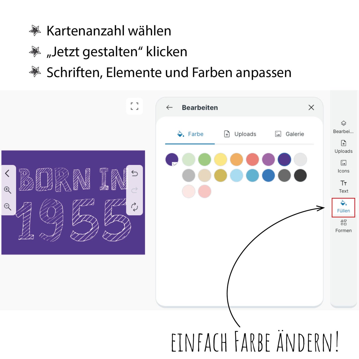 Einladung zum 70. Geburtstag: Born in 1955