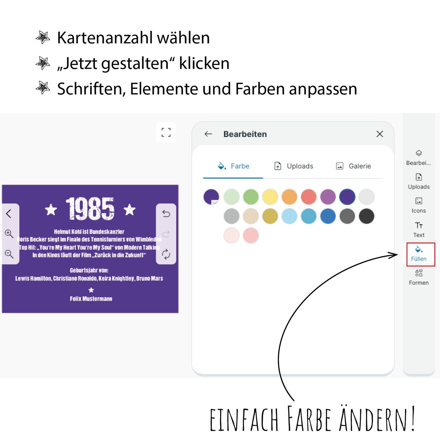 Einladung zum 40. Geburtstag: Ereignisse aus dem Jahr 1985