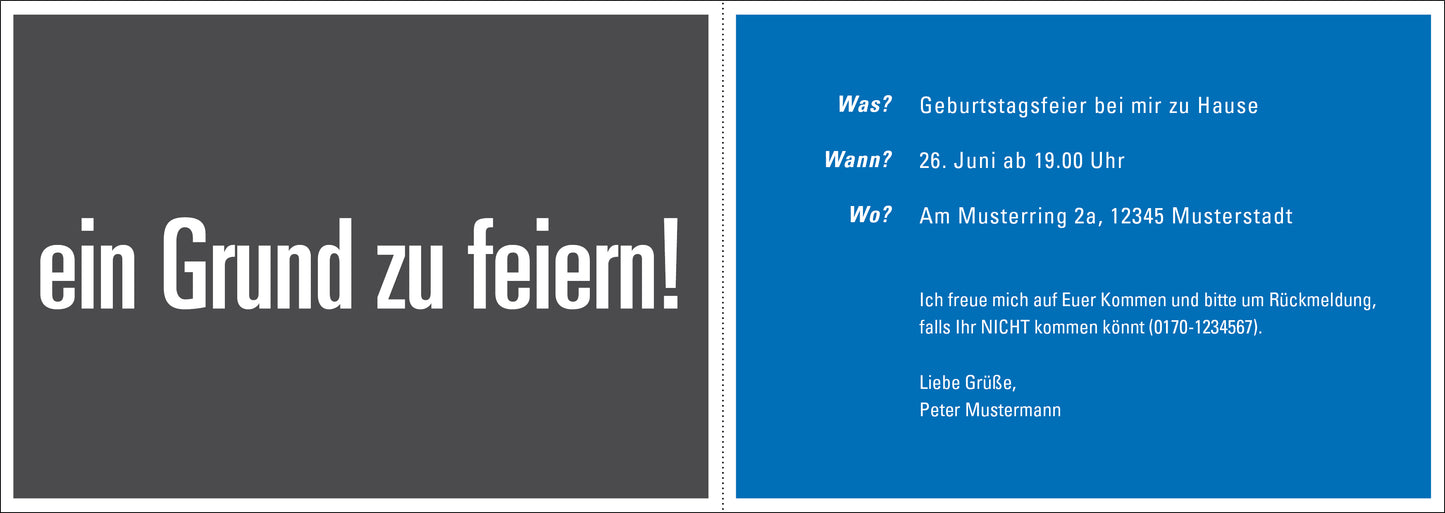 Einladung zum 60. Geburtstag: 60 na und? - Individuelle Einladung