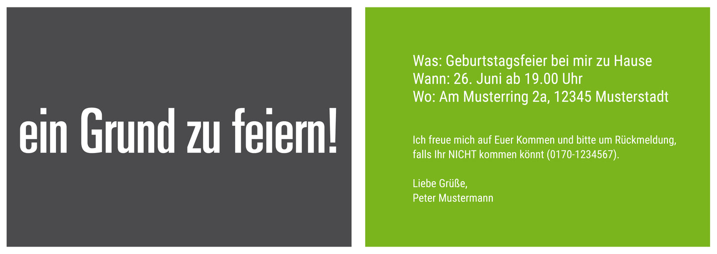 Einladung zum 70. Geburtstag: 70 na und? - Individuelle Einladung