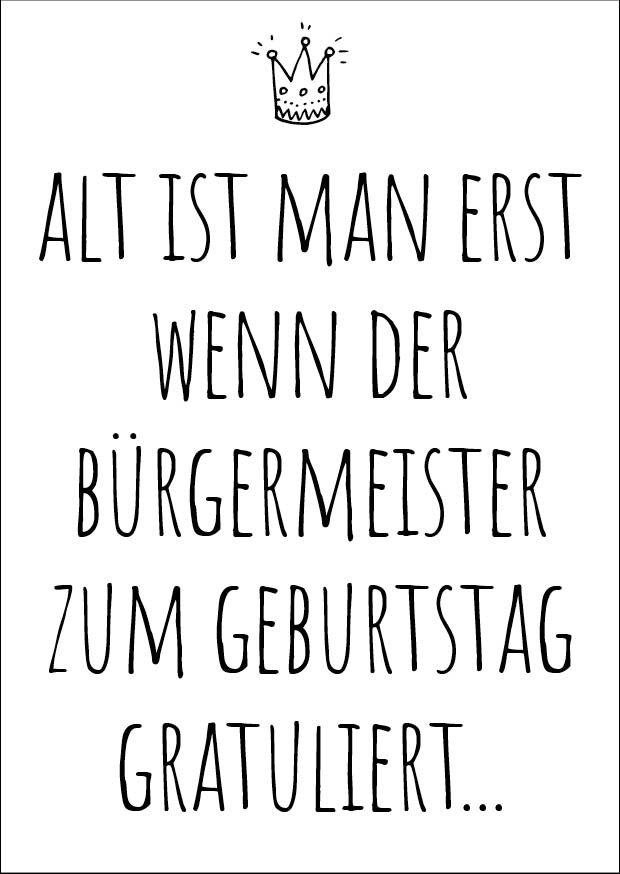 Einladung zum Geburtstag: Bürgermeister Individuelle Einladung