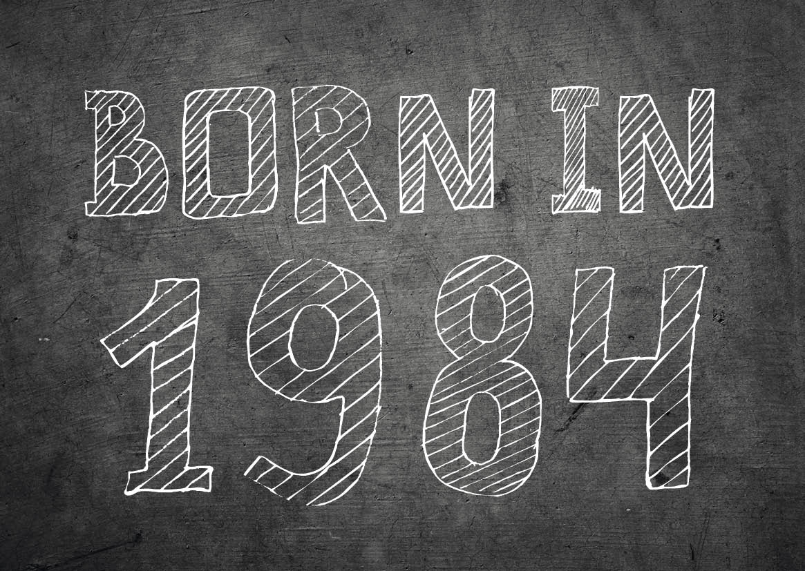 Einladung zum 40. Geburtstag: Born in 1984 Individuelle Einladung