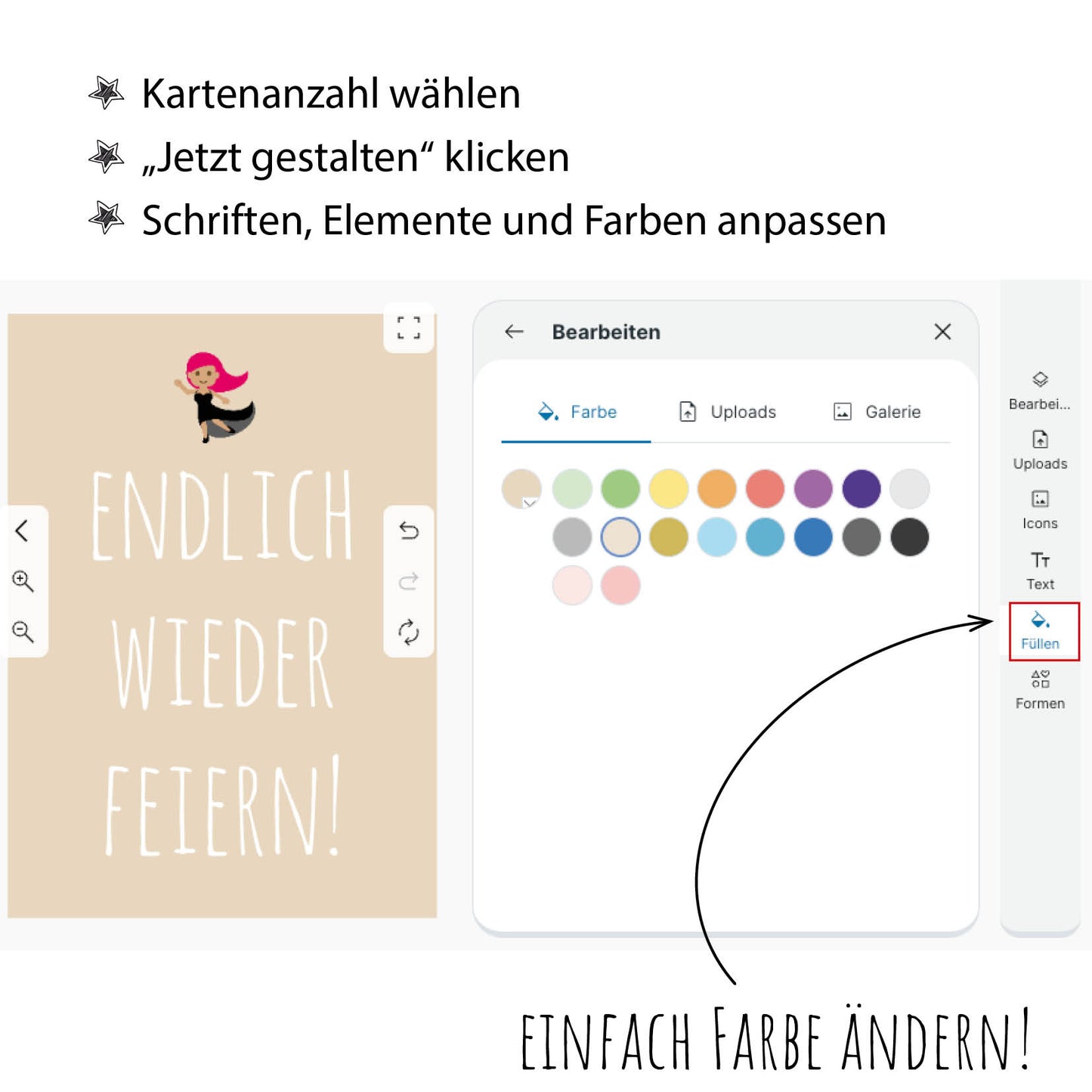 Einladung zum Geburtstag: Endlich wieder feiern! lila
