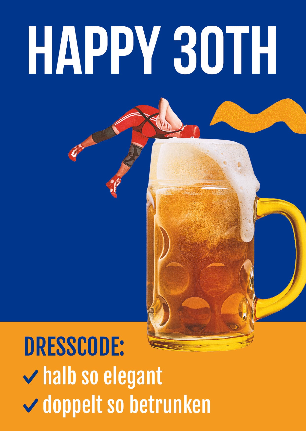 Einladung zum 30. Geburtstag: Halb so elegant