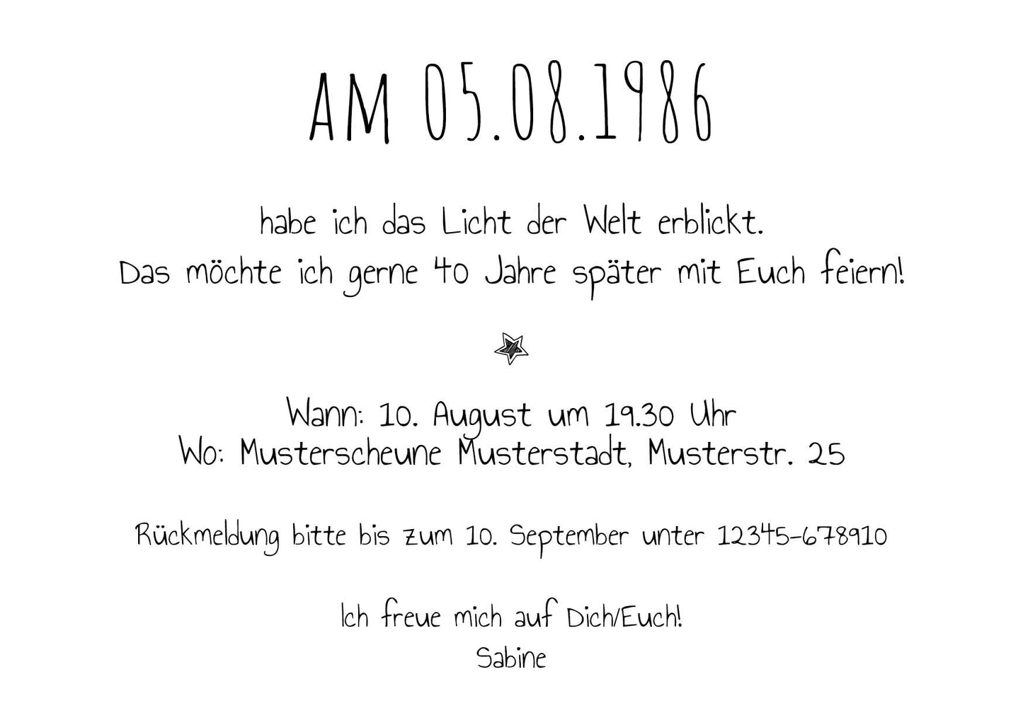 Einladung zum 40. Geburtstag: Ereignisse aus dem Jahr 1986 - weiß
