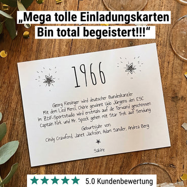 Einladung zum 60. Geburtstag 1966 – personalisierbar | Individuelle Einladung