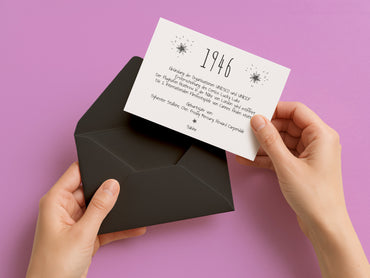 Einladung zum 80. Geburtstag: Ereignisse aus dem Jahr 1946 - weiß