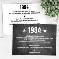Einladung zum 40. Geburtstag:  Ereignisse aus dem Jahr 1984 Individuelle Einladung
