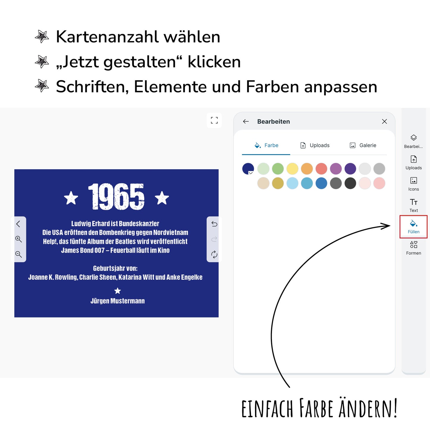 Einladung zum 60. Geburtstag: Ereignisse aus dem Jahr 1965