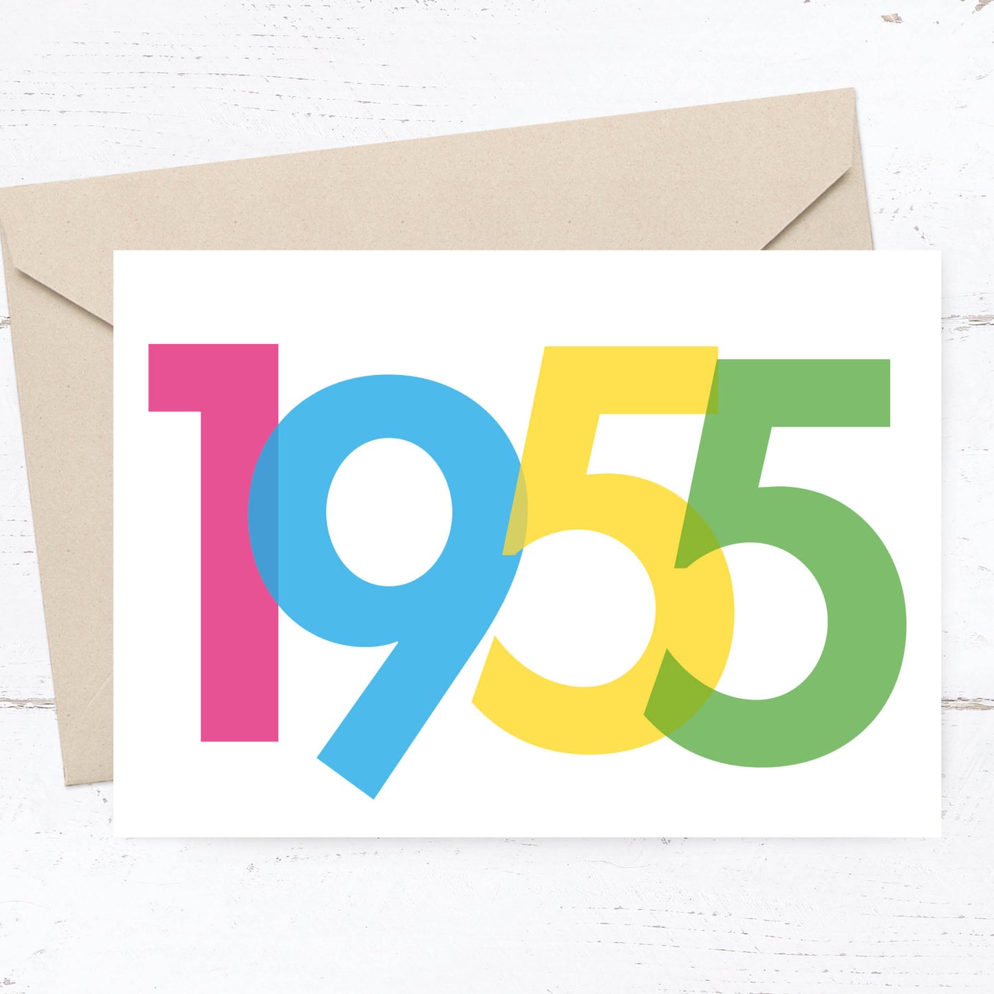 Einladung zum 70. Geburtstag: Jahreszahl 1955