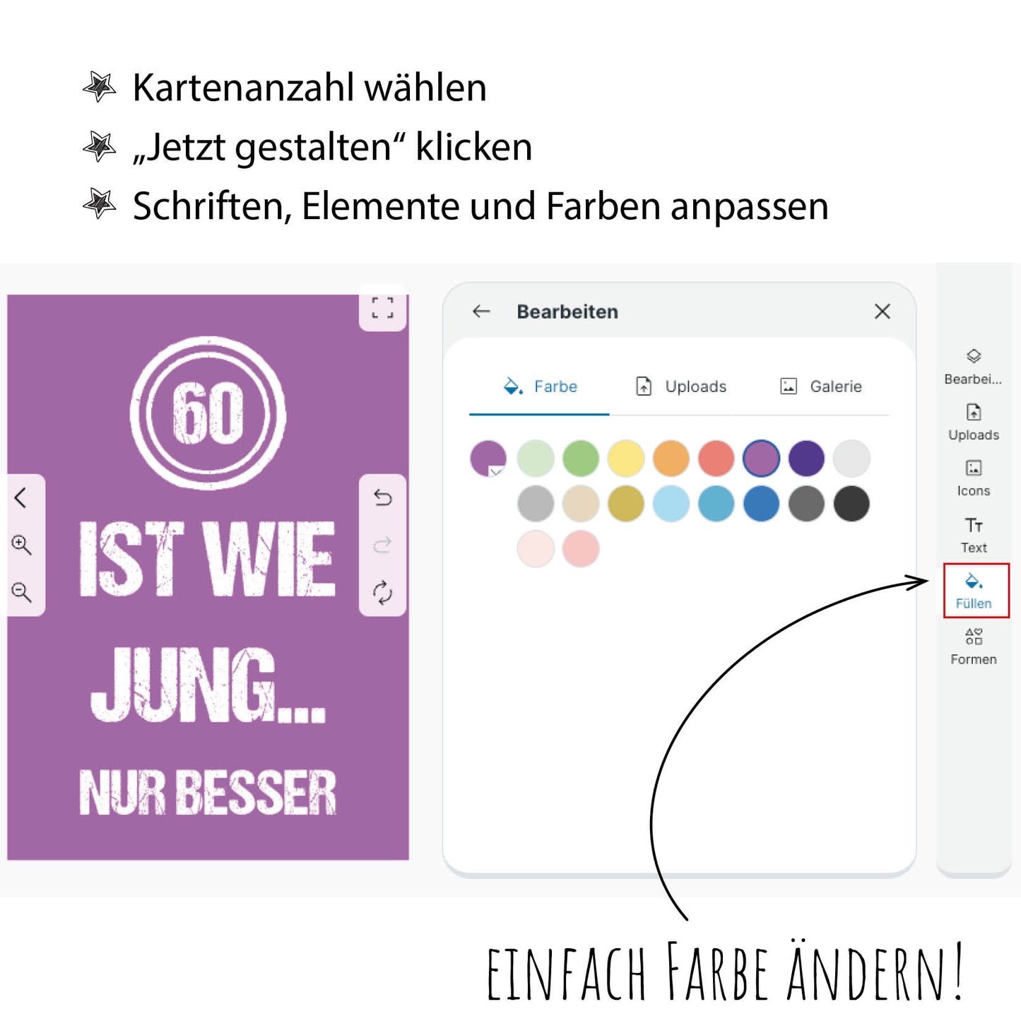 Einladung zum 60. Geburtstag: 60 ist wie jung... nur besser - Individuelle Einladung