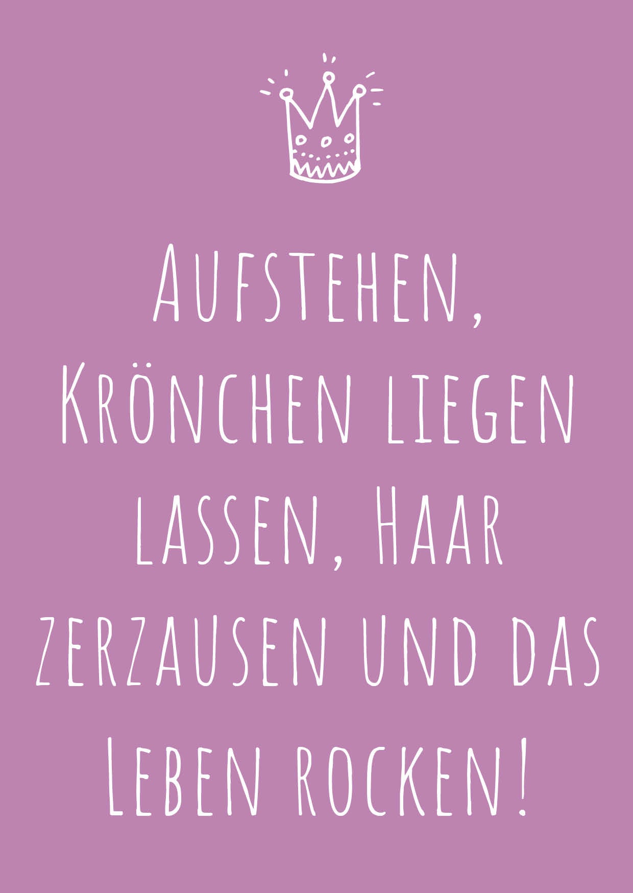 Glückwunsch - Postkarte: Krönchen liegen lassen Individuelle Einladung